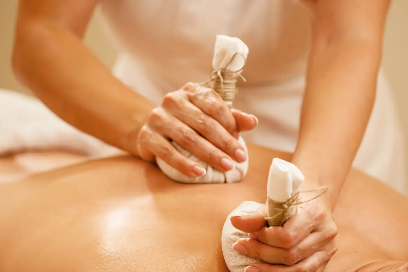 Herbal Ball Massage at home.